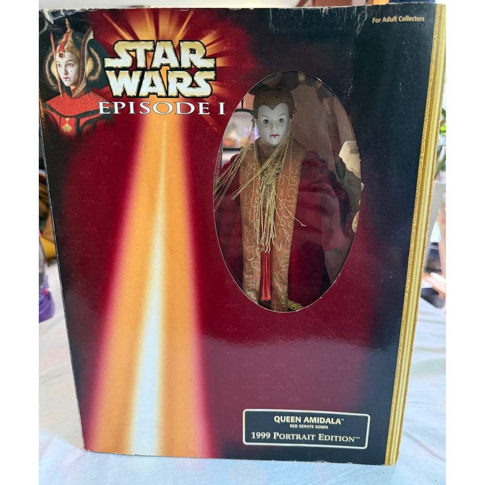 Star Wars Queen Amidala 1999 Portrait Edition Red Senate Gown Doll Episode I New